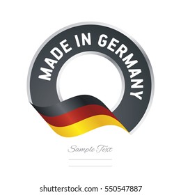 Made in Germany flag black color label button banner