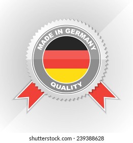 Made in Germany, Flag, Seal, Ribbon, Vector Art