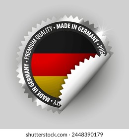 Made in Germany graphic and label. Element of impact for the use you want to make of it.