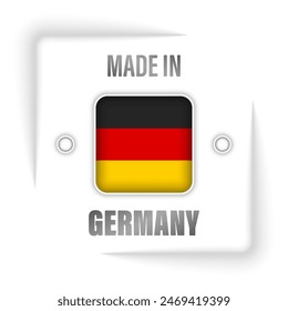 Made in Germany graphic and label. Element of impact for the use you want to make of it.