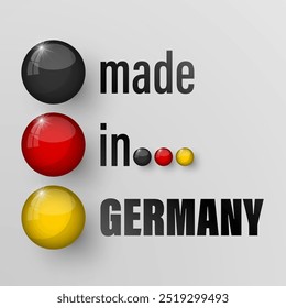 Made in Germany graphic and label. Element of impact for the use you want to make of it.