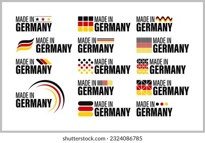 Made in Germany graphic and label set. Element of impact for the use you want to make of it.