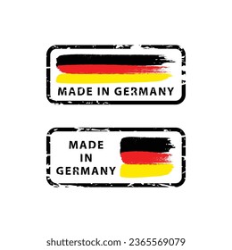 Made in Germany grunge stamp, isolated on white background, vector illustration.