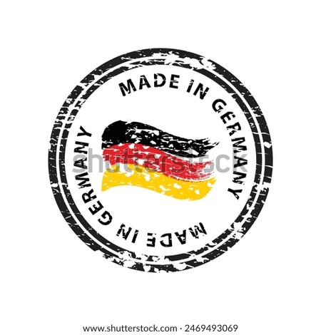Made in Germany grunge stamp, isolated on white background, vector illustration.