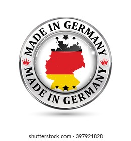 Made in Germany - icon with Germany's flag on the background