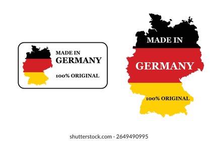 Made in germany label design in 2 style
