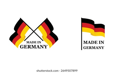 Made in germany label design in 2 style