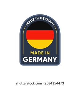 Made in Germany Label with German Flag Vector Design