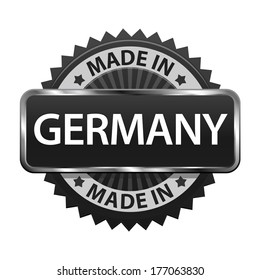 Made in Germany label icon isolated on white background. Vector illustration