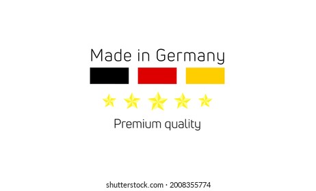 Made in Germany label, logo, emblem. Vector design.