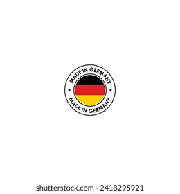 Etiquetado en Alemania, imágenes vectoriales del logotipo Made in Germany 