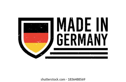 Made in Germany label, sign, poster, stamp. Germany quality stamp with grunge texture. Germany banner templates. Vector illustration.