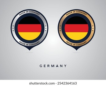 Made in Germany. labels, stickers, pointer, badge and symbol of Germany flag icon. Collection vector illustration
