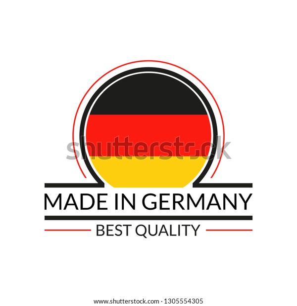 Made Germany Logo Badge German Circle Stock Vector Royalty Free