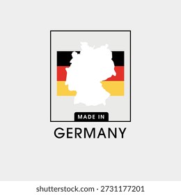 Hecho en Alemania con el diseño de la etiqueta del mapa para el empaquetado del Producto, etiqueta Auténtica del Producto.