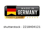 Made in Germany Premium Quality label. For icon, badge, emblem, packaging, banner, and other business product . Vector Illustration