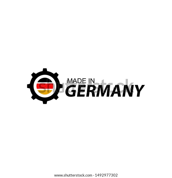 Made Germany Product Label Stamp Design Stock Vector (Royalty Free