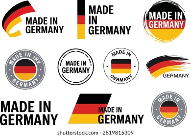 Made in germany quality label and emblem vector illustration