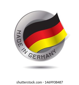Made in germany quality label on the white background.