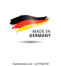Made in germany quality label on the white background.