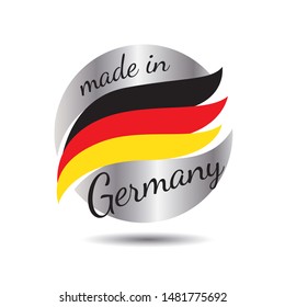 Made in germany quality label on the white background.