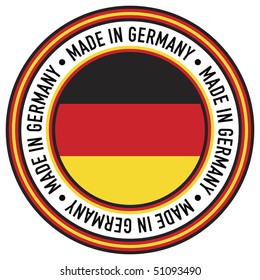 A "Made in Germany" rubber-stamp like circular decal.
