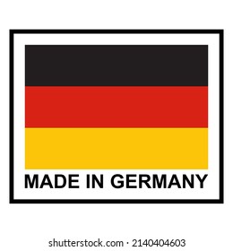 Made in Germany seal, product tag label sign, sticker quality stamp vector illustration .