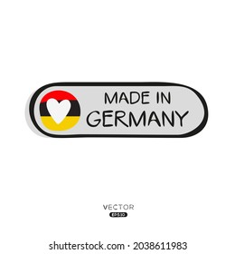 Made in (Germany) Sign, Germany logo design, vector illustration.