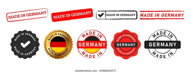 hecho en alemania sello y sello insignia signo para el país producto negocio industria manufacturada