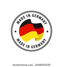Made in Germany stamp, sticker. Vector illustration.