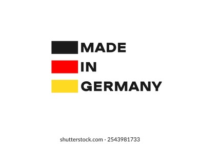 Made in Germany, Stamp vector logo on white background