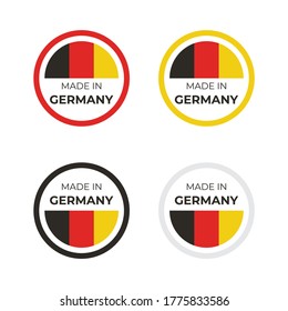 Made in Germany vector illustration of flag-inspired badge