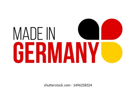hecho en Alemania, logotipo vectorial sobre fondo blanco