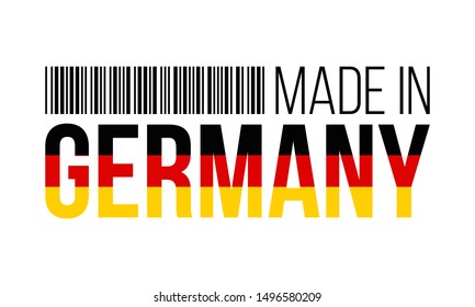made in germany, vector logo on white background