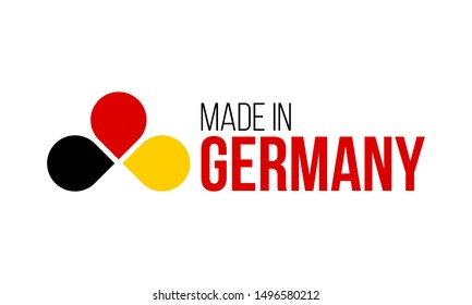 made in germany, vector logo on white background