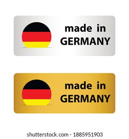 en Alemania, sello vectorial. bolsa con bandera de Alemania