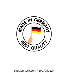 made in Germany vector stamp. bagge with Germany  flag