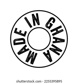 Made in Ghana text emblem stamp, concept background