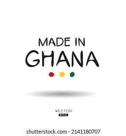 Made in Ghana, vector illustration.