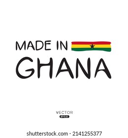 Made in Ghana, vector illustration.