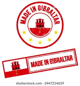 Made in Gibraltar Stamp Sign Grunge Style