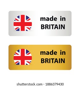 made in Great Britain vector stamp. bagge with Great Britain flag