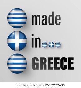 Made in Greece graphic and label. Element of impact for the use you want to make of it.