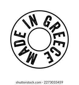 Made in Greece text emblem stamp, concept background
