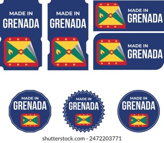 Hecho en Granada. Vector, Sello, Estampilla, Estampilla, Bandera, Icono