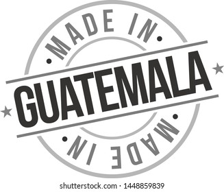 Made in Guatemala Quality Original Stamp Design Vector Art Tourism Souvenir Round Seal national Product Badge.