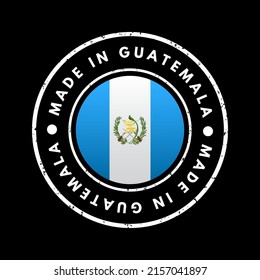Made in Guatemala text emblem stamp, concept background