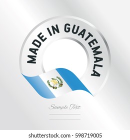 Made in Guatemala transparent logo icon silver background