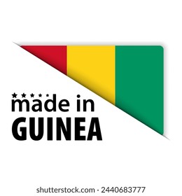 Made in Guinea graphic and label. Element of impact for the use you want to make of it.
