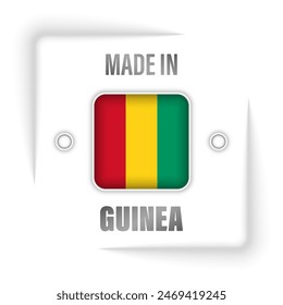 Made in Guinea graphic and label. Element of impact for the use you want to make of it.